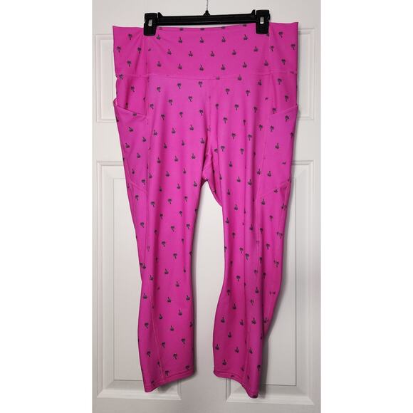 Fabletics Oasis High-Waisted Capri Leggings Palm‎ Tree  Size XXL - Picture 1 of 5